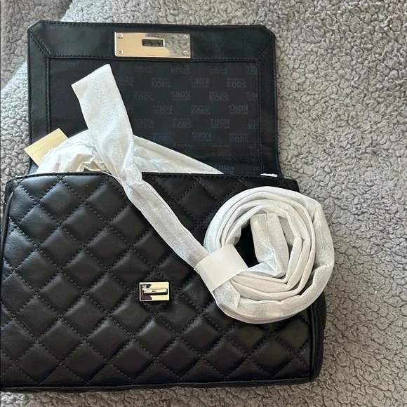 Michael Kors Black Quilted Purse - Picture 8 of 12